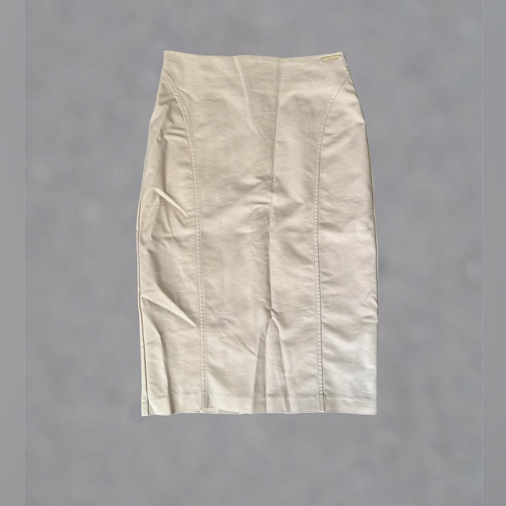 Elie Elegant Blush Pink/Cream Pencil Skirt